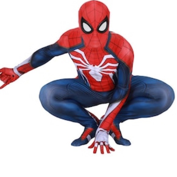 Spiderman 2 PS5 Peter Parker Cosplay haloween Suit Printed Costume unisex - Picture 3 of 16